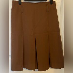 Vintage Pure Virgin Wool One +One Women’s Brown pleated skirt Size 12